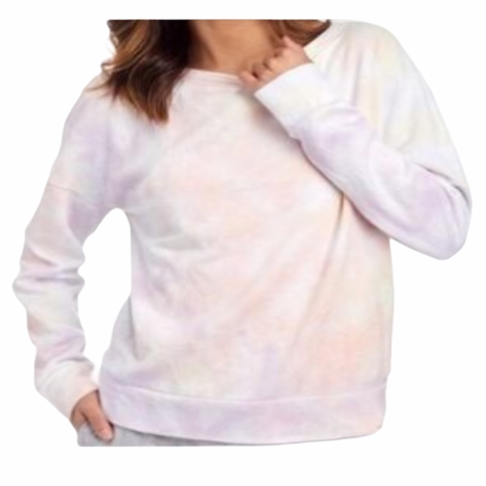 NWT Betsey Johnson XL Tie Dye Crew Neck Sweatshirt Reto Boho Hippie